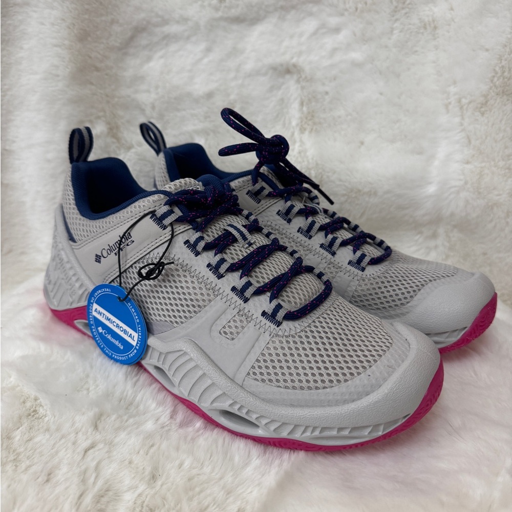 Columbia Women's Athletic Shoes Gray with Pink and Navy Accents
